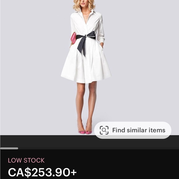 Beautiful light ivory quality cotton shirt dress. Never worn. - Picture 8 of 11